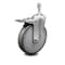 Service Caster 6 Inch Gray Polyurethane Wheel Swivel 10mm Stem Caster with Total Lock Brake SCC-TSTTL20S614-PPUB-M1015 - alternate 2